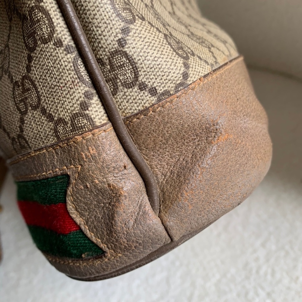 FIRM Authentic Gucci GG Vintage Supreme Ophidia Bucket - Picture 9 of 16